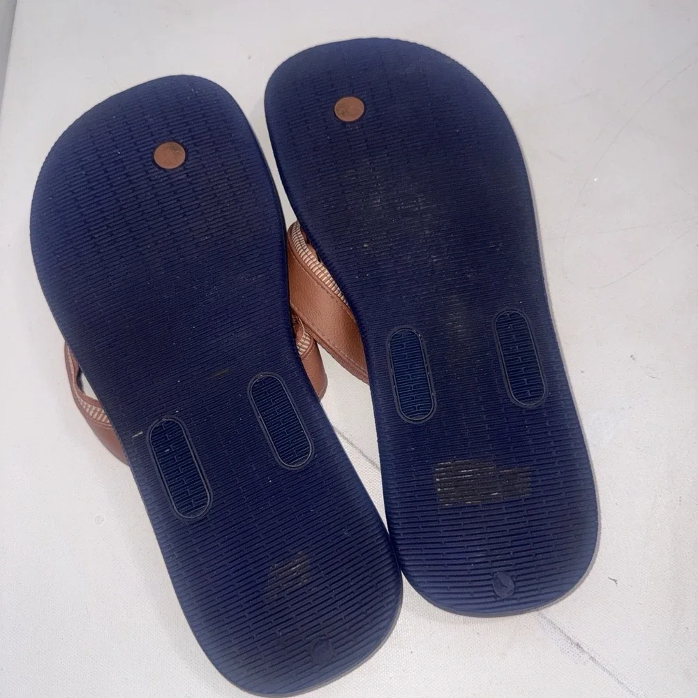 Havainas Blue Brown Water Resistant Urban Blend Flip Flops Men's Size 13